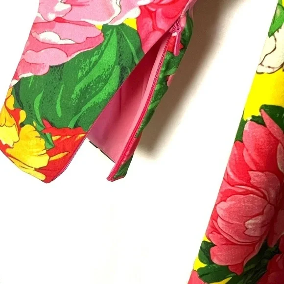 ASOS EDITION OFF SHOULDER MINI DRESS FLORAL PRINTS BALLOON SLEEVE BABYDOLL DRESS - Picture 10 of 17